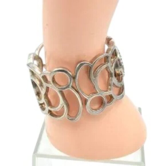 Vintage Geneva Quartz Rhinestone Clamper Watch - Picture 4 of 9